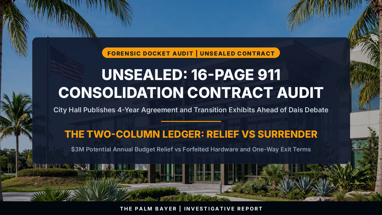 Contract Audit: Inside Palm Bay's Proposed 911 Surrender to BCSO